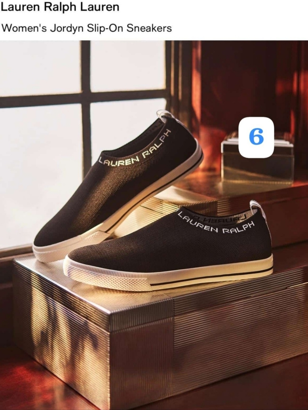 Lauren Ralph Lauren Men’s Slip-On Sneakers in Black